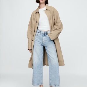 GAP High Rise Stride Wide-Leg Ankle Jean